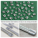150Pcs 3 Style 304 Stainless Steel Tips Covers for Spiral Bone, Spiral Metal Bone Caps, Stainless Steel Color, 7~9x5~7x2.5~3mm, 50Pcs/style