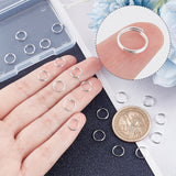 20Pcs 925 Sterling Silver Split Jump Rings, Double Loop Jump Rings, Ring, Silver, 8x1.5mm, Hole: 7mm