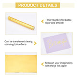 PET Stamping Hot Foil Paper, Transfer Foil Paper, Elegance Laser Printer Craft Paper, Gold, 193mm, 8m/roll