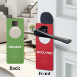 PVC Occupied Vaccant Double Sided Notice Hanger Sign, Ideal for Office Home Clinic Dorm Online Class and Meeting, Red & Lime Green, 215x80x0.5mm, Hole: 28~55mm