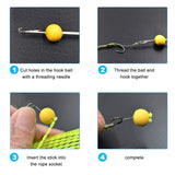 Carp Fishing Hair Rig Extender, Boilie Bait Stops Boilie Stopper, Carp Fishing Tackle, Mixed Color, 56.5x62.5x2.5mm, 60.5x50.5x2.5mm, 12boards/set