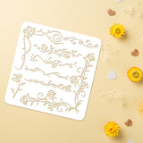 PET Hollow Out Drawing Painting Stencils, for DIY Scrapbook, Photo Album, June Rose, 30x30cm