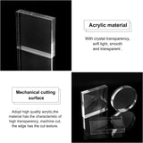 3Pcs 3 Style Transparent Acrylic Display Bases, Square & Flat Round & Rectangle, for Photography Props Decoration, Clear, 60~80x80~90x15mm, 1pc/style