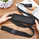 Polyester Carry Straps for Beach Chair, Folding Bike, Camping Accessories, with Plastic Buckles, Black, 1066~1764x38x1.5mm