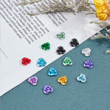 720Pcs 12 Colors Aluminum Beads, 3-Petal Flower, Mixed Color, 8.5~9x4.5mm, Hole: 1mm, 60pcs/color