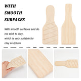 2Pcs 2 Style Wood Clay Clapper Board, Wooden Figurine Clay Molding Tool, Navajo White, 18.1~18.9x6.2~6.95x1.45~1.6cm, 1pc/style