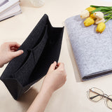 2Pcs 2 Colors Felt Storage Pouch, Bedside Organizer Bag, Mixed Color, 320x200x18mm, 1pc/color