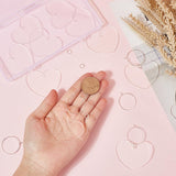 DIY Heart Wine Glass Charms Making Kits, including Transparent Acrylic Disc Charms, Brass Wine Glass Charm Rings, Platinum