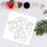 PET Hollow Out Drawing Painting Stencils, for DIY Scrapbook, Photo Album, Frangipani, 30x30cm