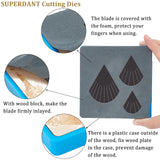 1Pc Wood Cutting Dies, with Steel, for DIY Scrapbooking/Photo Album, Decorative Embossing DIY Paper Card, Leather Crafts Making, Teardrop, 100x100x9mm