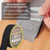 RV & PVC Waterproof Repair Adhesive Tape, Repairing Tears, Cracks, & Leaks, for Water Pipe, Smooth Surface, Black, 50x0.7mm, about 15m/roll