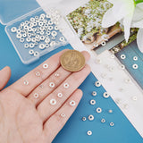 110Pcs 11 Styles Alloy & Brass Spacer Beads, Mixed Shapes, Silver, 4~6x1~3mm, Hole: 1~1.8mm, 10pcs/style