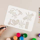 Plastic Drawing Painting Stencils Templates, for Painting on Scrapbook Fabric Tiles Floor Furniture Wood, Rectangle, Mixed Shapes, 29.7x21cm