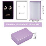 Paper Box, Snap Cover, with Sponge Mat, Bracelet Box, Rectangle, Mixed Color, 8.1x5x3cm, 6 colors, 4pcs/color, 24pcs/set