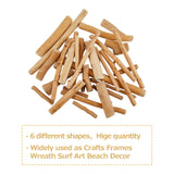 300G 6 Style Driftwood Pieces, for Crafts Frames Wreath Surf Art Beach Decor, BurlyWood, 5.8~20x0.65~3.7cm, 50g/style