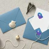 Wax Seal Envelope Gift Seal, with Yellow Sandalwood, Jellyfish Pattern, 89~90mm