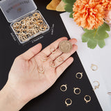 100Pcs 304 Stainless Steel Leverback Earring Findings, with Horizontal Loop, Real 24K Gold Plated, 14.5x12mm, Hole: 1.2mm, Pin: 0.8x1mm