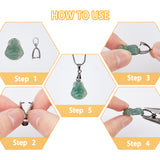 DIY Pinch Bail Jewelry Making Finding Kit, Including Brass Ice Pick Pinch & Snap On Bails, Mixed Color, 11~20x4~7mm, 360Pcs/box