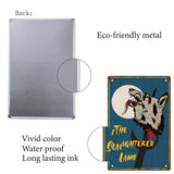 Metal Iron Sign Poster, for Home Wall Decoration, Rectangle, Wolf Pattern, 300x200x0.5mm