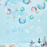 3 Strands 3 Colors Plastic Home Wall Decorations, Ocean Styles, Bubbles, Mixed Color, 43~93x43~123x0.1mm, 1 strand/color