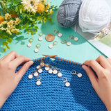 DIY Knitting Tools, including 0~9 Number Alloy Enamel Pendant Stitch Markers and Beaded Knitting Row Counter Chains for Knitting Weaving Sewing Quilting Handmade Jewelry, White, 2.8~95cm, 11pcs/set