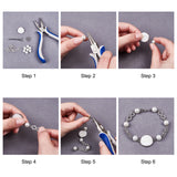 16Pcs 2 Colors Electroplate Freshwater Shell Links/Connectors, with Iron Findings, Flat Round, Seashell, Platinum & Golden, 26x20x4mm, Hole: 1.5mm, 8pcs/color
