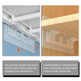6Pcs Plastic Layer Support, Rectangle, for Closet, Clear, 120x40x18mm, Hole: 4mm