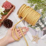 Nylon Thread, for Home Decorate, Upholstery, Curtain Tieback, Honor Cord, Yellow, 8mm, 20m/roll