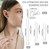 3Pcs 3 Style 925 Sterling Silver Extender Chains with Teardrop Charms, with 3Pcs 925 Sterling Silver Lobster Claw Clasps, Silver, 33~48mm, 1pc/style