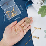 8Pcs 2 Size Brass Chain Extenders, End Chains with Lobster Claw Clasps and Double Strand Necklace Layering Clasps, Real 18K Gold Plated, 62~67mm, 4Pcs/size