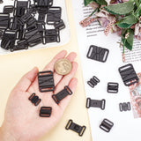 56Sets 4 Style Plastic Swimsuit Bra Hooks, Bra Strap Slide Hook, Clothing Bra Accessories, Black, 12sets/style