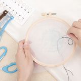 DIY Dandelion Pattern Embroidery Making Kit, Including Embroidery Needles & Thread, Octagon Wood Easel, Plastic Embroidery Hoop, Clear Embroidery Fabric, Sequin, Mixed Color
