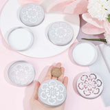 Aluminum Screw Cover, Scented Candle Lid, Flat Round, Auspicious Cloud Pattern, 71x13mm, Inner Diameter: 67mm