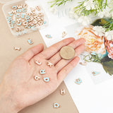 Alloy Enamel Charms, Enamelled Sequins, Cadmium Free & Nickel Free & Lead Free, Light Gold, Alphabet, Letter A~Z, Mixed Color, 11x6.5x2mm, Hole: 1.5mm, 26pcs/set, 2 colors, 1set/color, 2sets, 52pcs/box