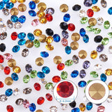Grade A Glass Pointed Back Chaton Rhinestones, Back Plated, Diamond Shape, Mixed Color, 4.0~4.2mm, about 345~348pcs/compartment, 3450~3480pcs/box