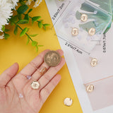 10Pcs Bee Brass Stud Earring Findings, with Vertical Loops & 20Pcs 304 Stainless Steel Jump Rings & 20Pcs Plastic Ear Nuts, Real 18K Gold Plated, 13~13.5x13.5mm, Hole: 2mm, Pin: 0.8m