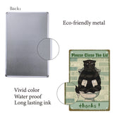 Vintage Metal Iron Tin Sign Poster, Wall Decor for Bars, Restaurants, Cafes Pubs, Vertical Rectangle, Cat Pattern, 300x200x0.5mm