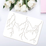 Plastic Drawing Painting Stencils Templates, for Painting on Scrapbook Fabric Tiles Floor Furniture Wood, Rectangle, Lightning Bolt, 29.7x21cm