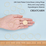 20Pcs Brass Linking Rings, Long-Lasting Plated, Ring, Golden, 30x1mm, Inner Diameter: 28mm
