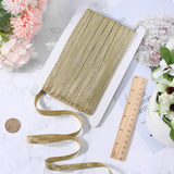 24 Yards Flat Elastic Rubber Cord/Band, Webbing Garment Sewing Accessories, Gold, 10mm