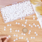 200Pcs Plastic Furniture Fence Screw Hole Plug, with Flip Top Cap, Round, Snow, 9.5x5mm, Hole: 3mm, Inner Diameter: 7mm