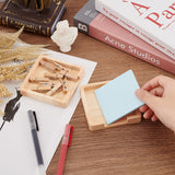 Wood Sticky Note Holder, Notepad Holder, BurlyWood, 8.9x9x1.5cm, Inner Diameter: 7.7x7.8cm