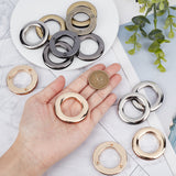 4Pcs Alloy Eyelet Grommets for Bag, Screw-in Style, Round Ring, Bag Loop Handle Connector Rings, Purse Accessories, Light Gold, 4.1x0.55cm, Inner Diameter: 2.55cm