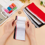 4Pcs 4 Ccolors 95% Cotton & 5% Elastic Fiber Ribbing Fabric for Cuffs, Waistbands Neckline Collar Trim, Stripe Pattern Edge Trimming, Mixed Color, 380~405x70~78x1.5mm, 1pc/color