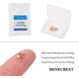 JK Findings, Yellow Gold Filled Bead Tips Knot Covers, 1/20 14K Gold Filled, 5.5x3.5mm, Hole: 1mm, 10pcs/set