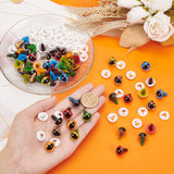 70Pcs 7 Colors Craft Resin Doll Eyes, Stuffed Toy Eyes, Safety Eyes, Half Round, Mixed Color, 15mm, 10pcs/color