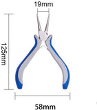 DIY Jewelry Tool Sets, Plier Sets, Round Nose, Side Cutting Pliers and Wire Cutters, Blue, 110~125x70mm
