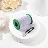 DIY Jewelry Kit, Including 1 Roll White Cotton Stretch Threads, Scissors, White, 0.5mm, about 240m/roll