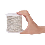 Braided Polyester Cord, for Costume DIY Crafts Sewing Jewelry Making, Silver, 14x2mm, about 14yards/roll