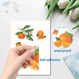 8 Sheets 8 Styles PVC Waterproof Wall Stickers, Self-Adhesive Decals, for Window or Stairway Home Decoration, Orange, 200x145mm, about 1 sheets/style
